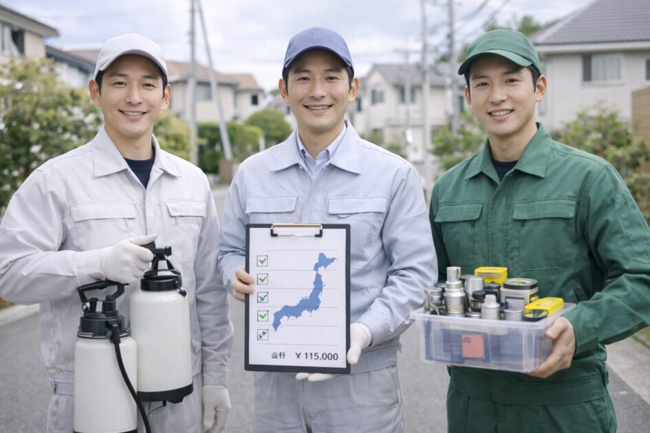 【比較】全国対応3社の特徴と使い分け｜ゴキブリ駆除を急ぎで相談するなら