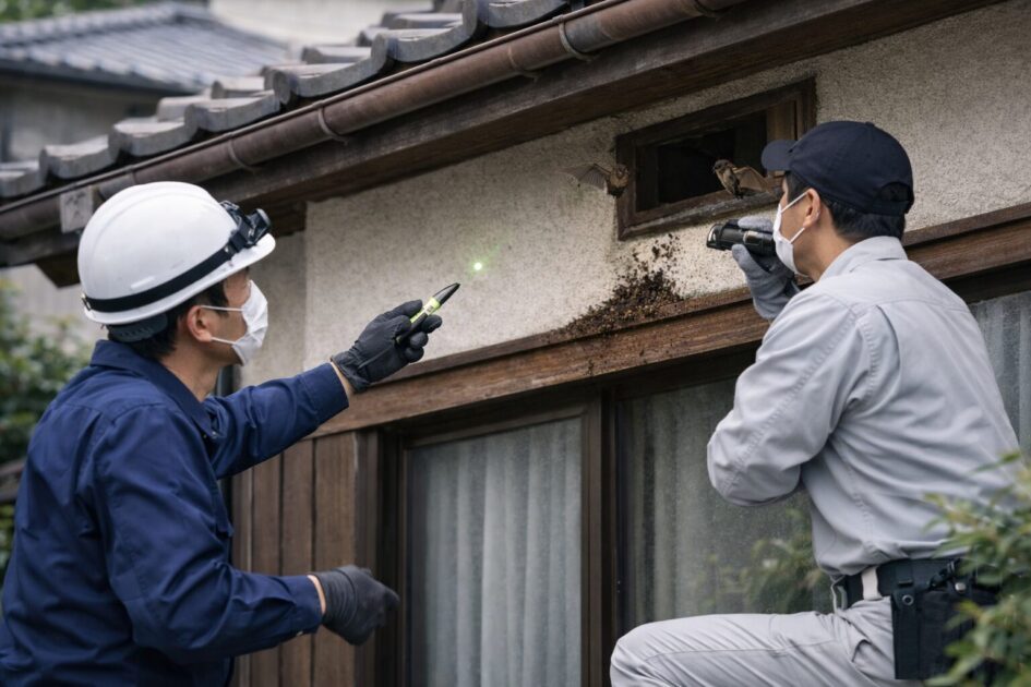 コウモリ駆除方法の前提知識|被害サイン・侵入口・フンのリスク