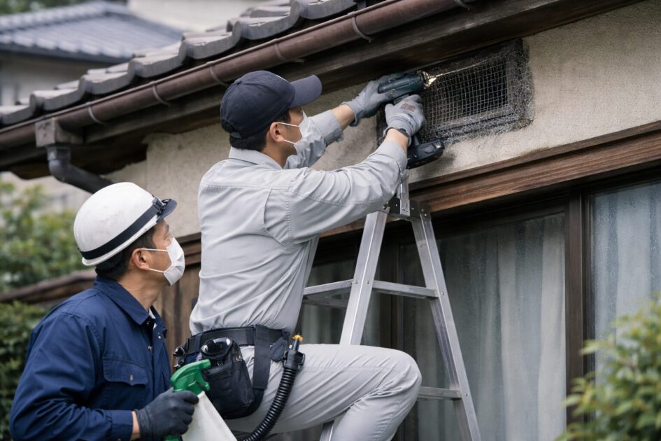 コウモリ駆除方法は「安全確保→追い出し→封鎖→清掃・再発予防」で決める