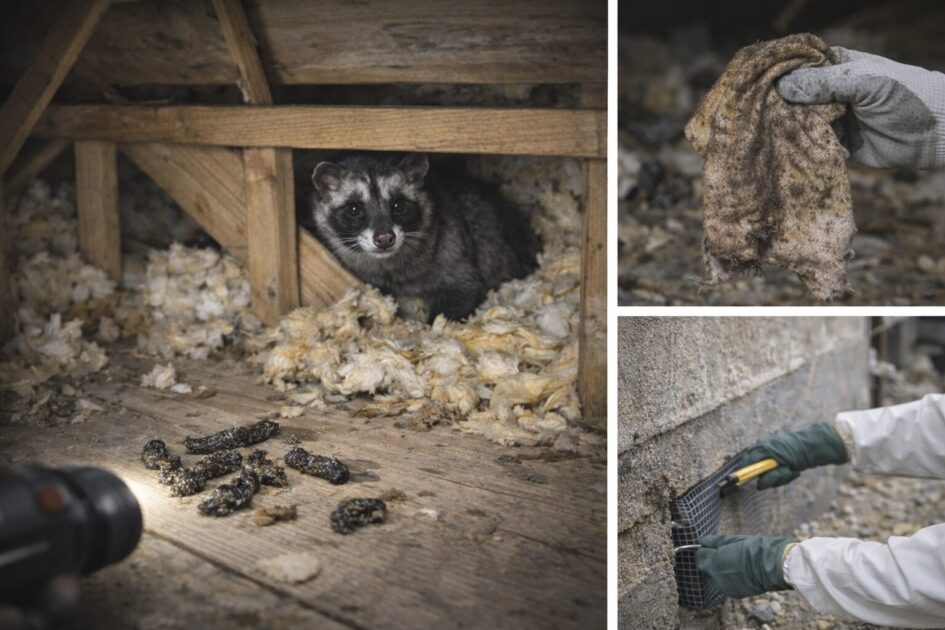 ハクビシン駆除の前に確認｜音以外の被害サイン（フン・臭い・断熱材）