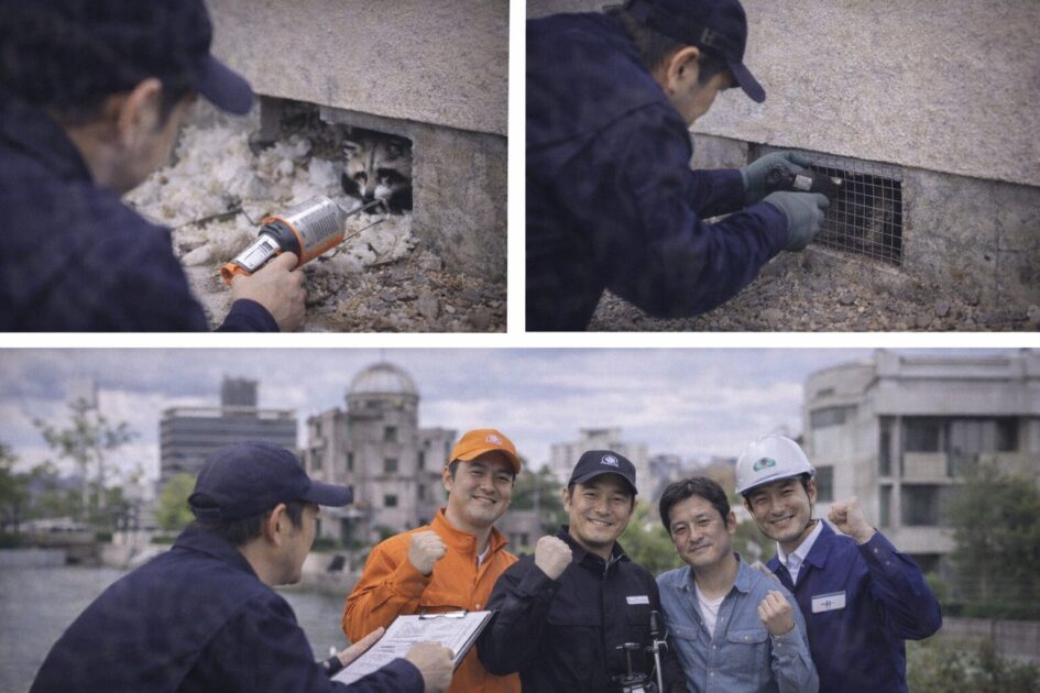 広島の害獣駆除は「応急→侵入口封鎖→比較」で早く終わる