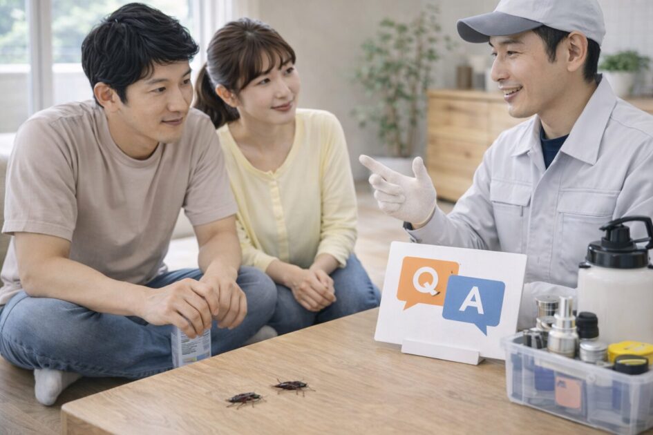 ゴキブリ駆除でよくある質問（FAQ）