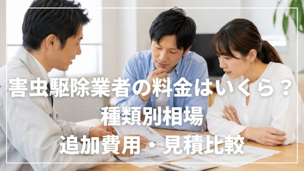 害虫駆除業者の料金はいくら？種類別相場と追加費用・見積比較