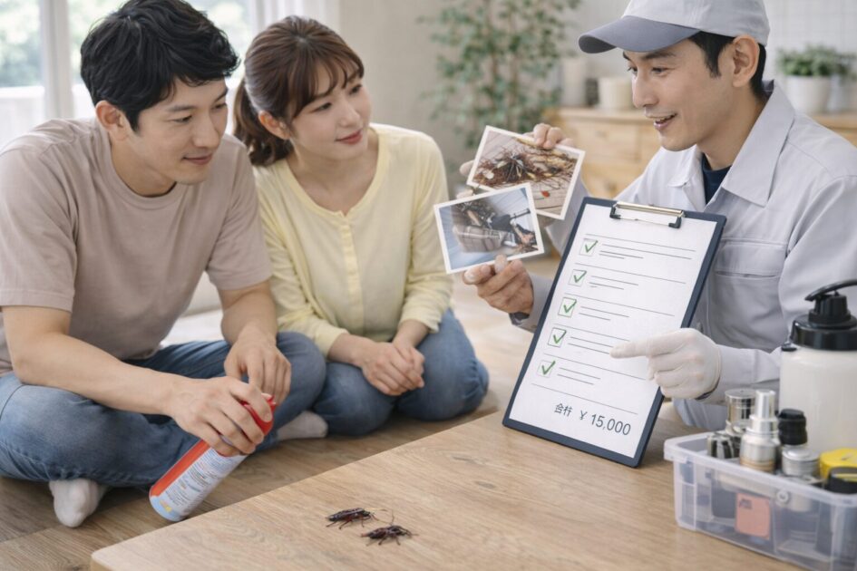 ゴキブリ駆除業者選びで後悔しないチェック項目｜説明・写真・保証・同条件