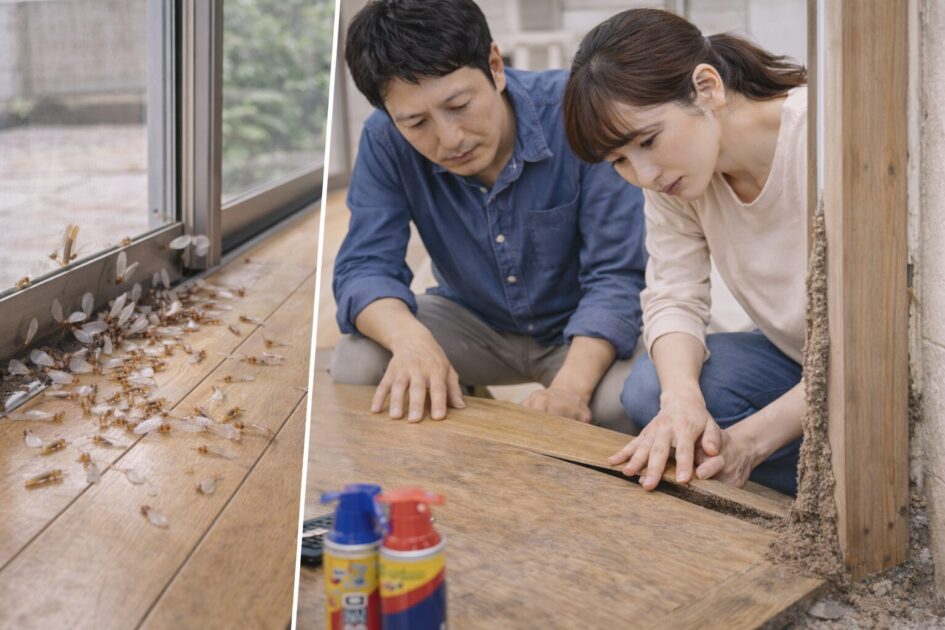 北九州でシロアリ被害を疑うサイン｜羽アリ・床のブカブカ・蟻道