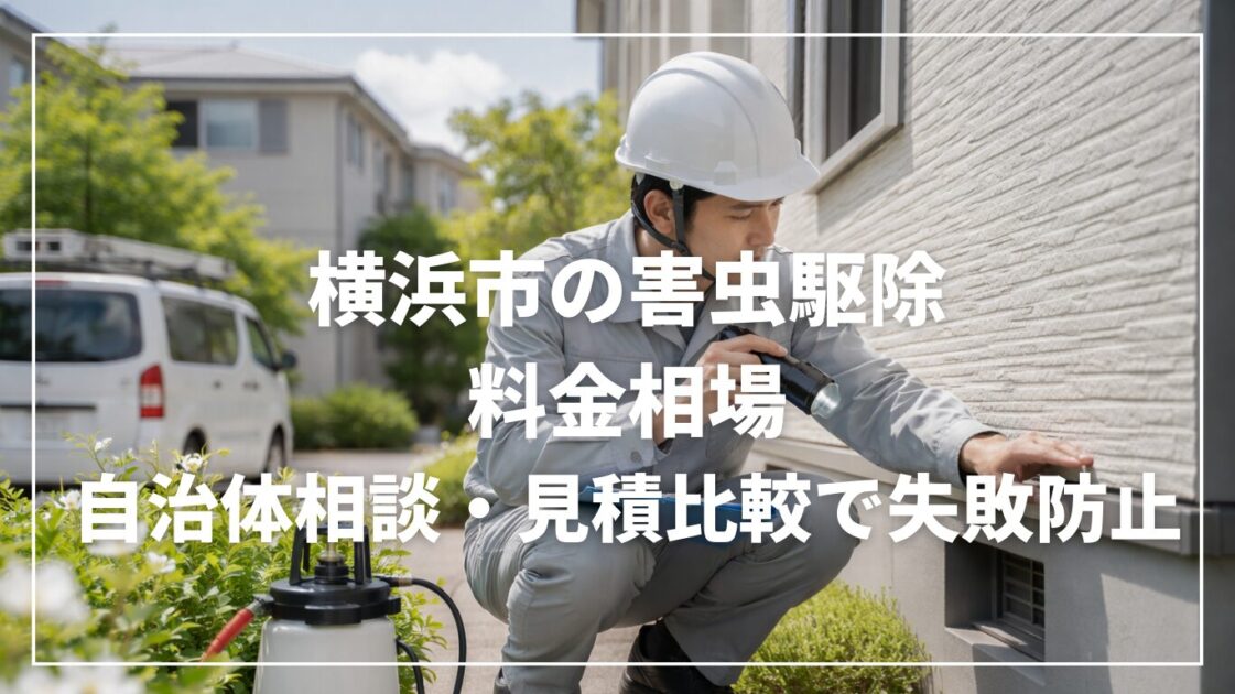 横浜市の害虫駆除｜料金相場と自治体相談・見積比較で失敗防止