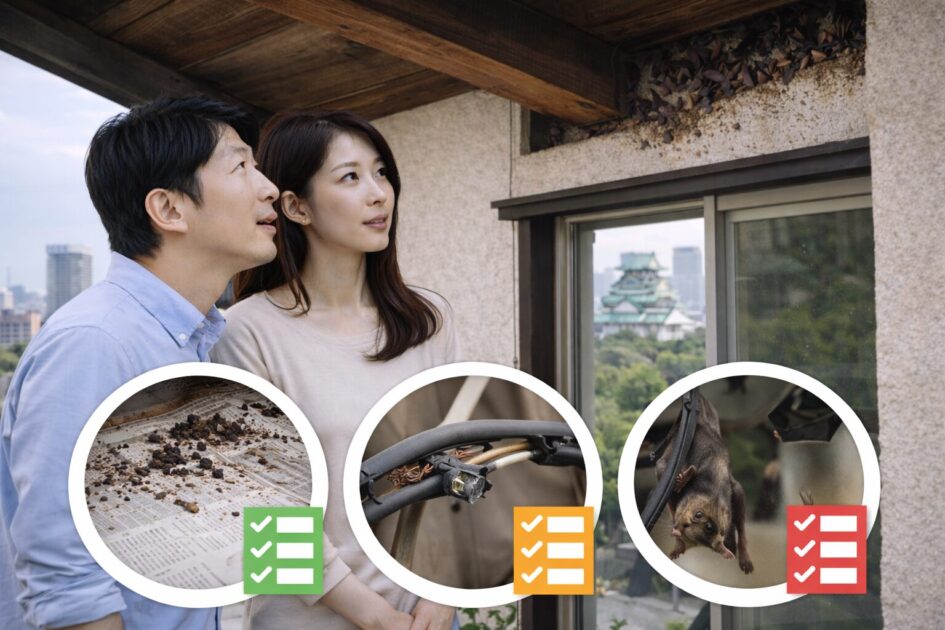 大阪で害獣が出たときのサイン｜急ぎ度が分かるチェック