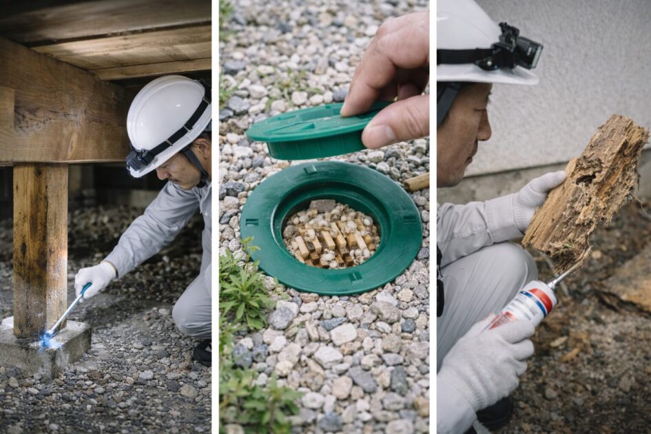 シロアリ駆除の工法は大きく3つ(バリア/ベイト/局所処理)