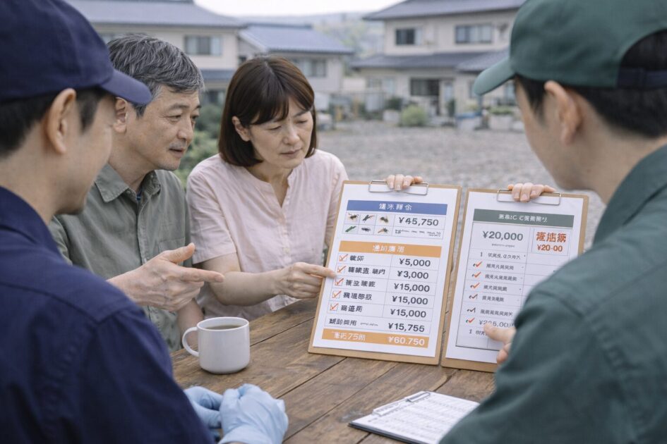 害虫駆除業者選びの基準｜「追加条件の明記」と「説明の透明性」で比較する