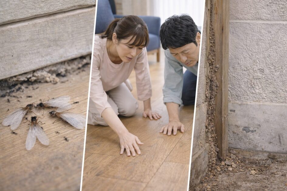 岡山でシロアリ被害を疑うサイン｜羽アリ・床のブカブカ・蟻道
