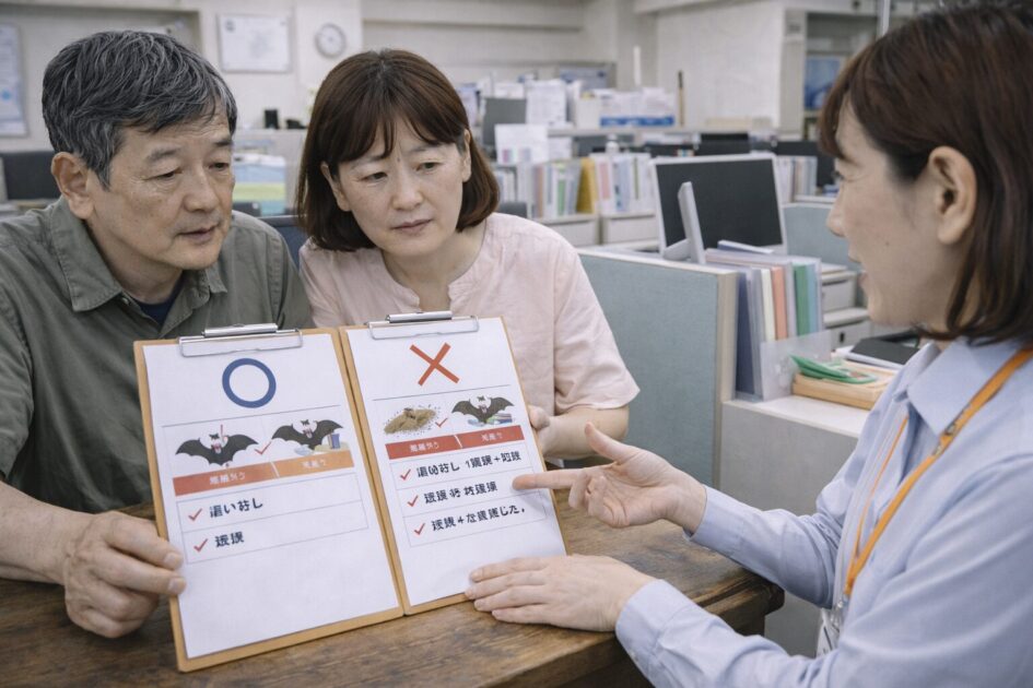 コウモリ駆除を自治体に相談できること／できないこと｜窓口の使い方（駆除代行ではない）