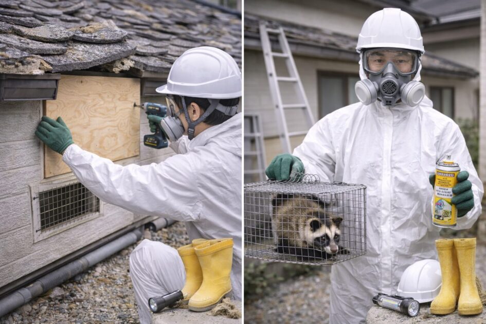 宮城県のハクビシン駆除を自力でやるなら｜当日〜48時間の応急対策と安全装備