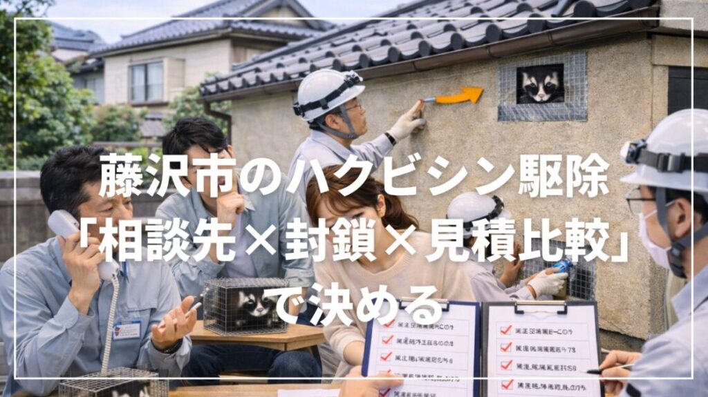 藤沢市のハクビシン駆除は「相談先×封鎖×見積比較」で決める