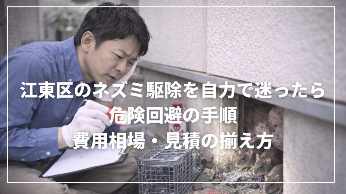 江東区のネズミ駆除を自力で迷ったら｜危険回避の手順と費用相場・見積の揃え方