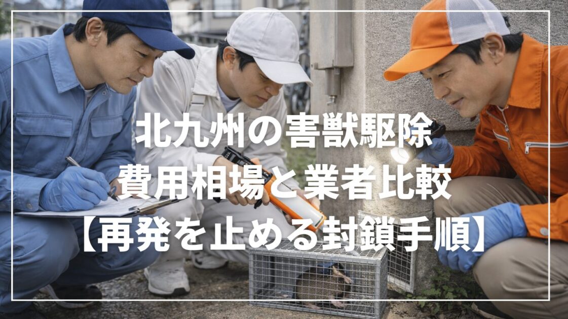 北九州の害獣駆除|費用相場と業者比較【再発を止める封鎖手順】