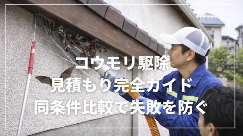 コウモリ駆除の見積もり完全ガイド|同条件比較で失敗を防ぐ