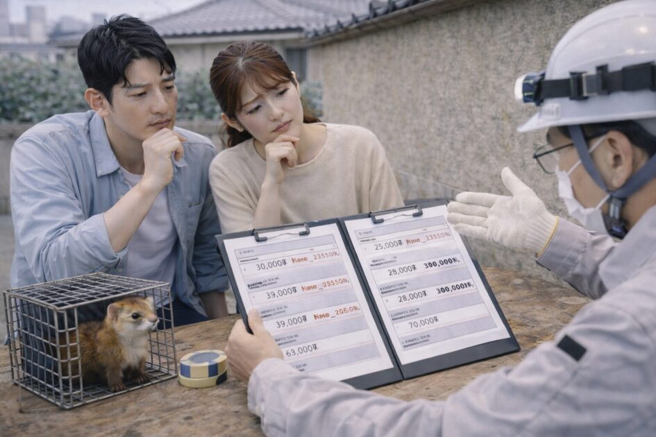 大阪のイタチ駆除の費用相場｜封鎖・清掃まで含めた見方