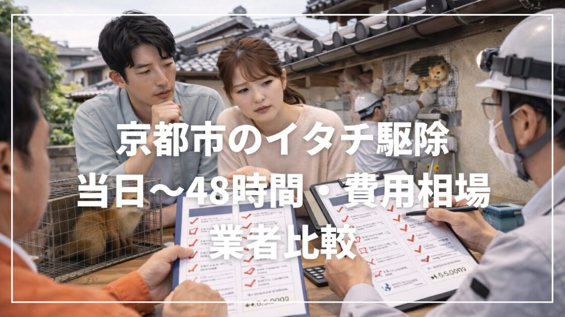 京都市のイタチ駆除|当日〜48時間・費用相場と業者比較