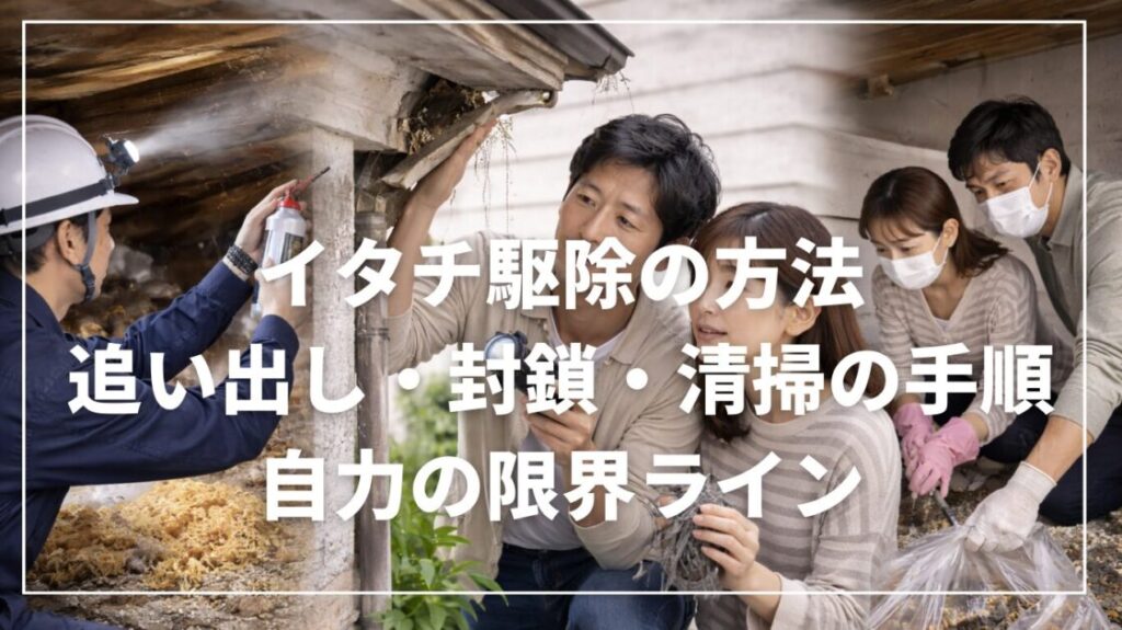 イタチ駆除の方法|追い出し・封鎖・清掃の手順と自力の限界ライン