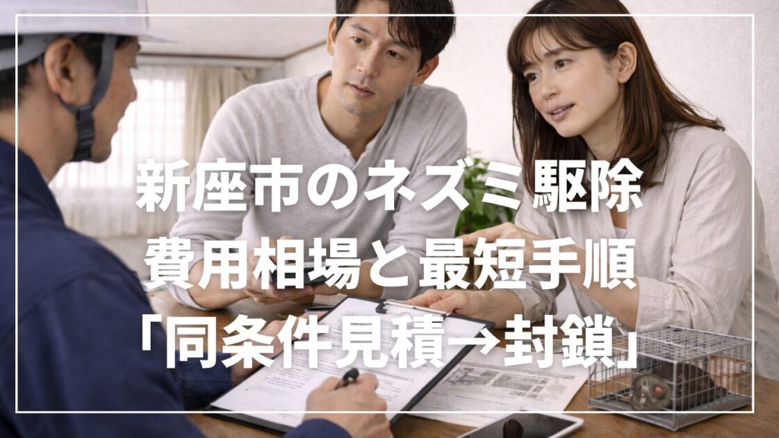 新座市のネズミ駆除｜費用相場と最短手順「同条件見積→封鎖」