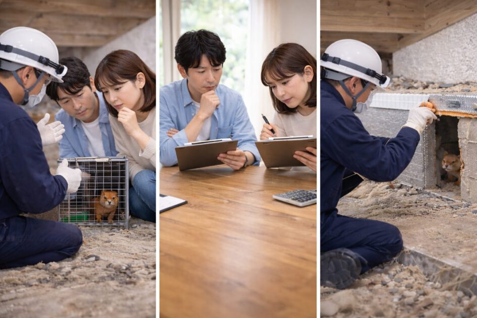 豊中市のイタチ駆除は「応急→同条件見積→封鎖」で迷わない