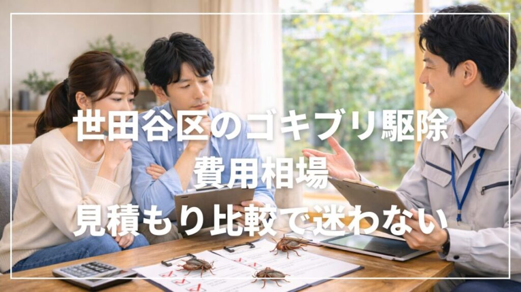世田谷区のゴキブリ駆除｜費用相場と見積もり比較で迷わない