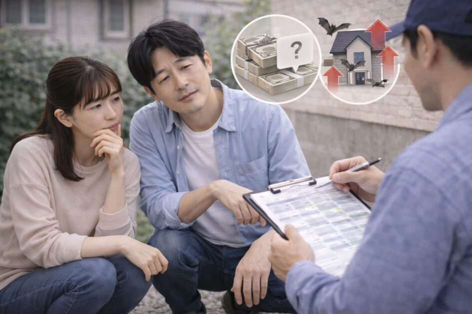 コウモリ駆除の費用相場｜福岡周辺の目安と高くなる条件