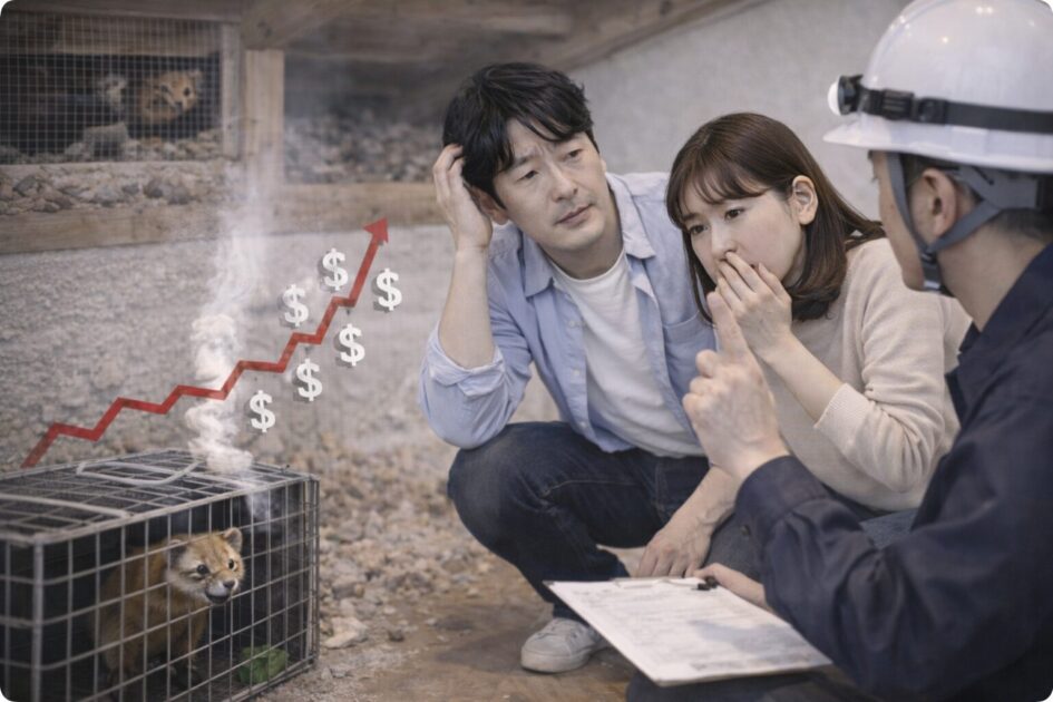 豊中市のイタチ駆除の費用相場|料金が上がる条件と目安