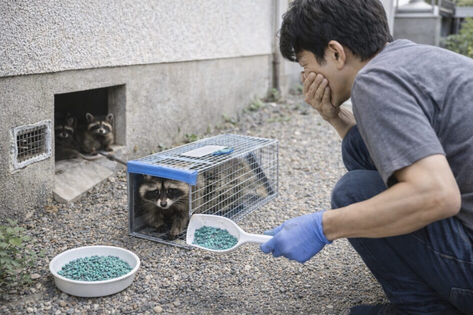 自分でアライグマ駆除のNG｜毒餌・無計画な捕獲・追い込み