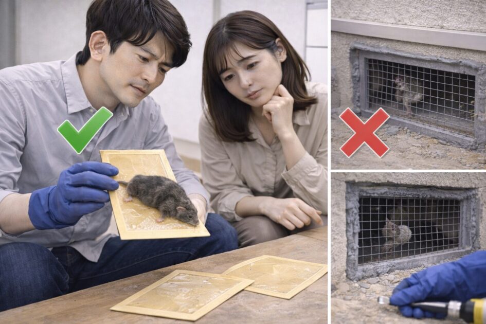 ネズミ駆除の粘着シートでできること・できないこと