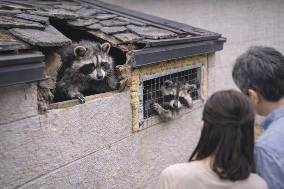 福岡のアライグマ駆除が難しくなる理由｜侵入口（屋根・換気口）と再侵入パターン