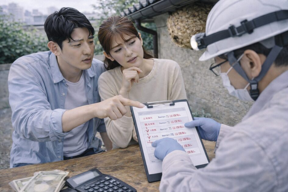 目黒区のスズメバチ駆除の費用相場|料金が上がる条件の見方