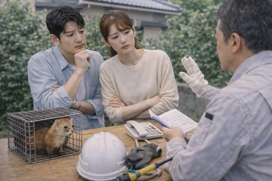 イタチを自分で捕獲・追い出しする前に｜法律と安全の注意点