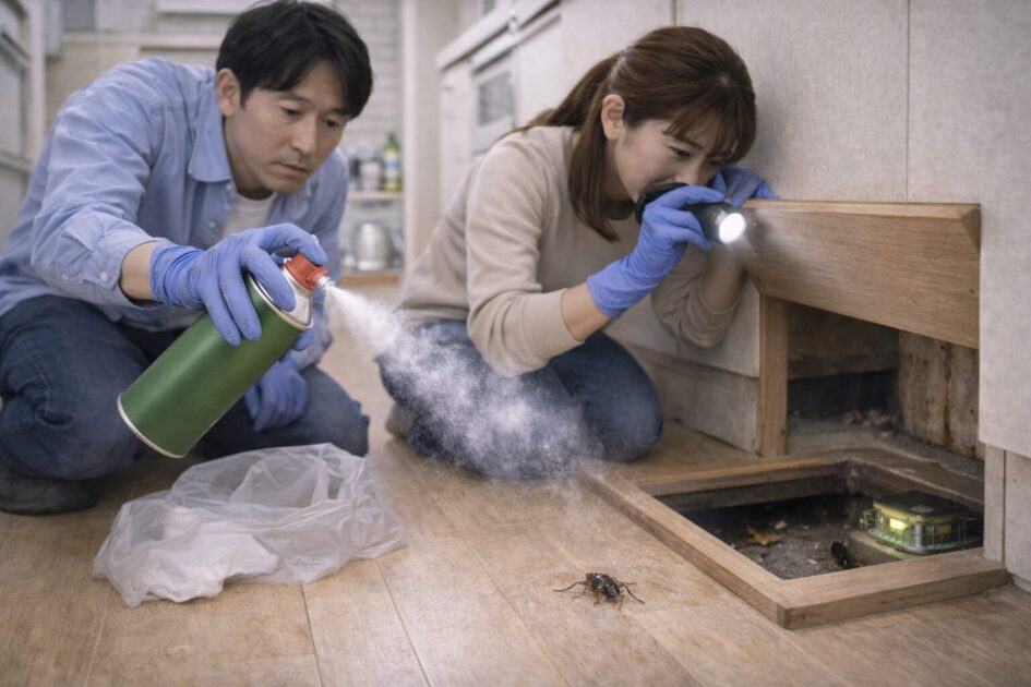 ゴキブリをスプレーで退治する手順|最短10分のやること/やらないこと