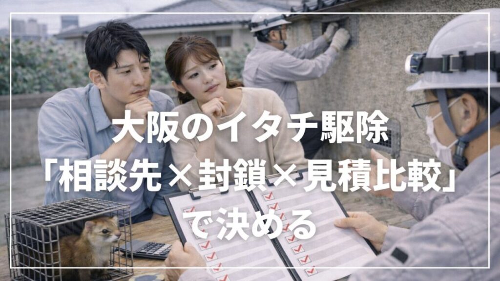 大阪のイタチ駆除は「相談先×封鎖×見積比較」で決める