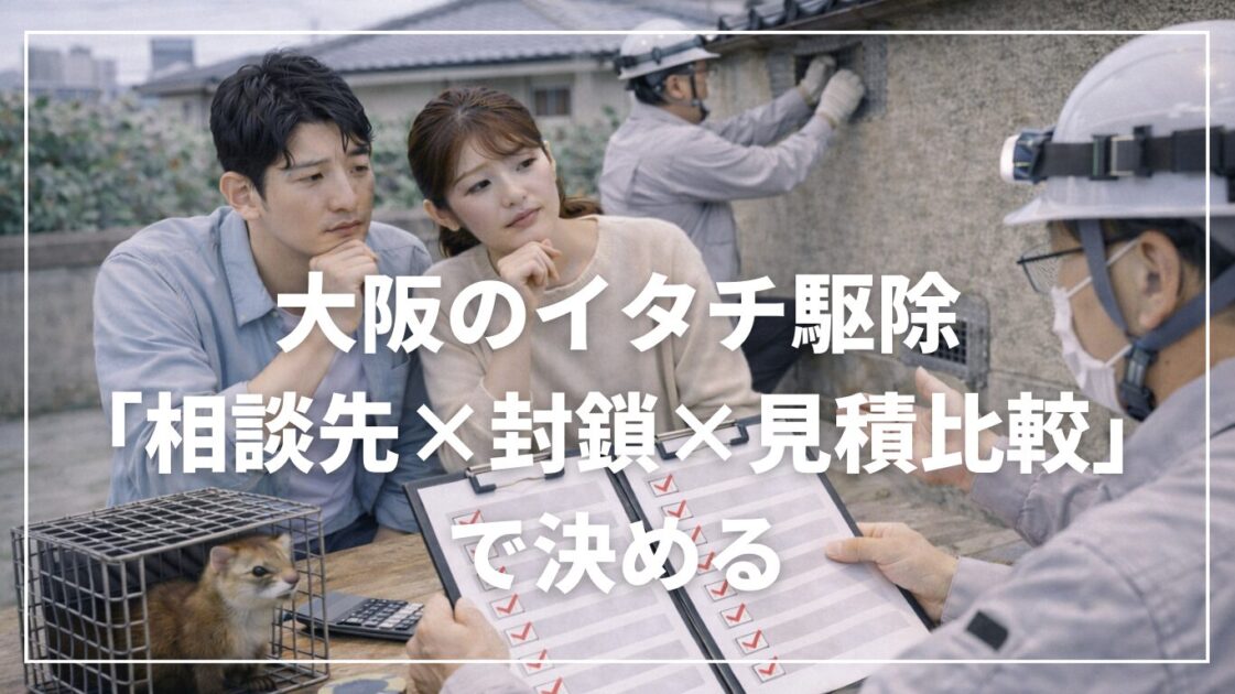 大阪のイタチ駆除は「相談先×封鎖×見積比較」で決める