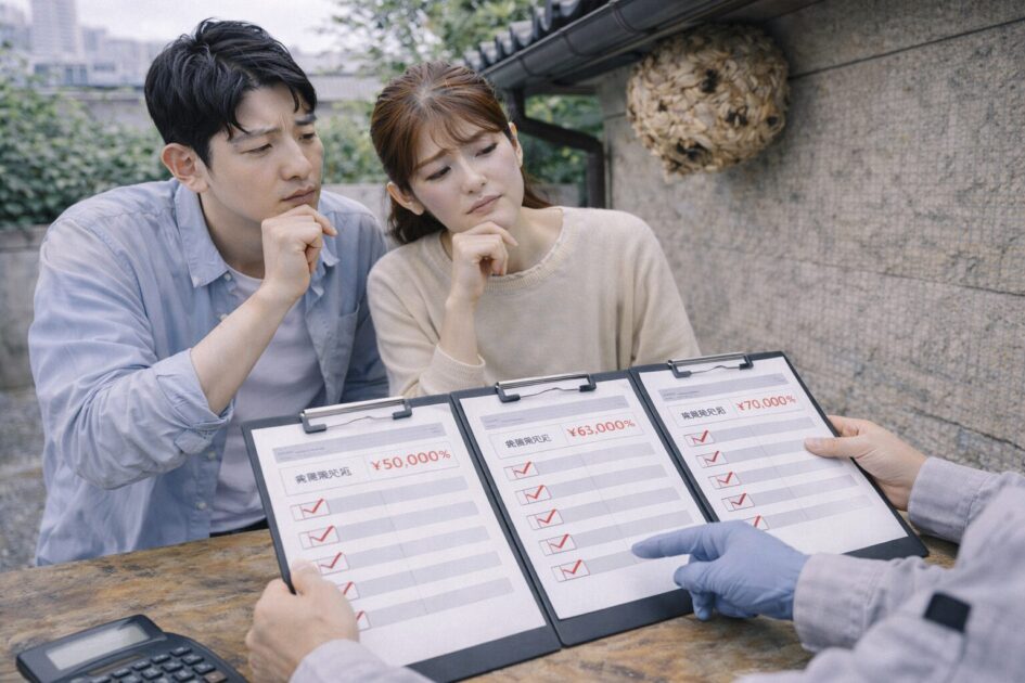 スズメバチ 駆除 目黒区の業者比較|同条件見積のチェックリスト