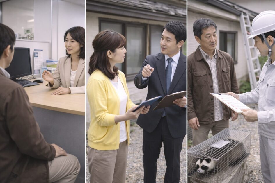宮城県のハクビシン駆除の相談先｜市町窓口・管理会社・業者の使い分け