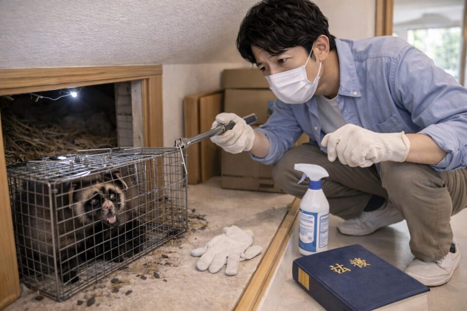ハクビシンを自分で捕獲・追い出しする前に｜法律と安全の注意点