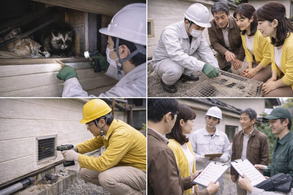宮城県のハクビシン駆除は「安全確保→被害特定→侵入口封鎖→同条件見積」で決まる