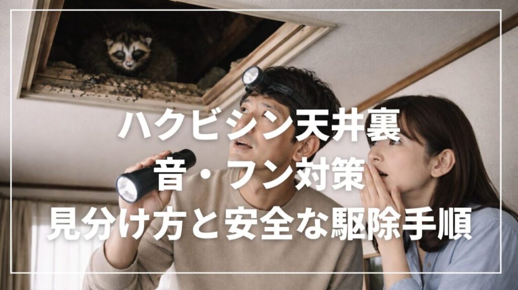 ハクビシン天井裏の音・フン対策|見分け方と安全な駆除手順