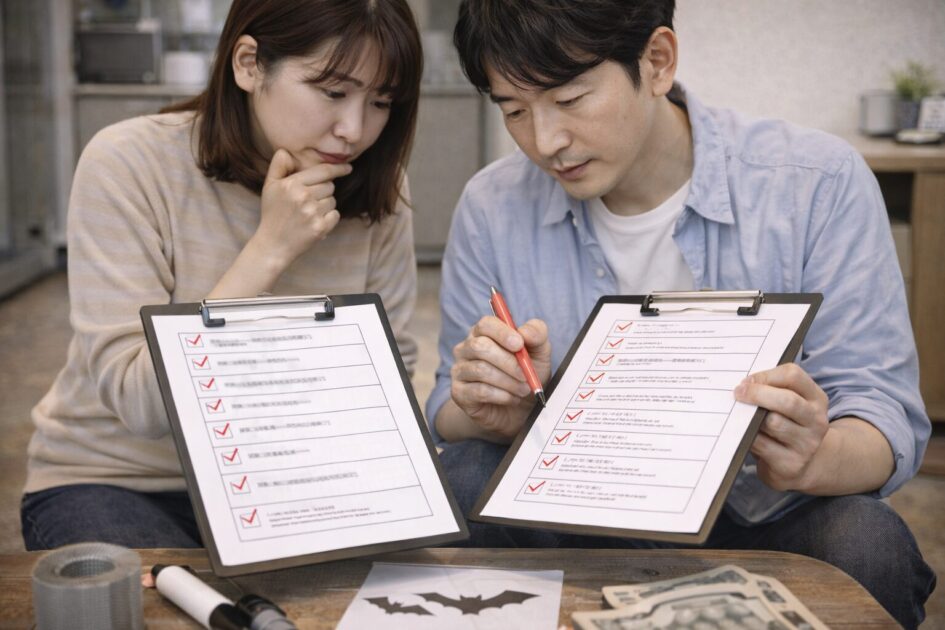 相見積もりは同条件でそろえる｜比較のチェックリスト