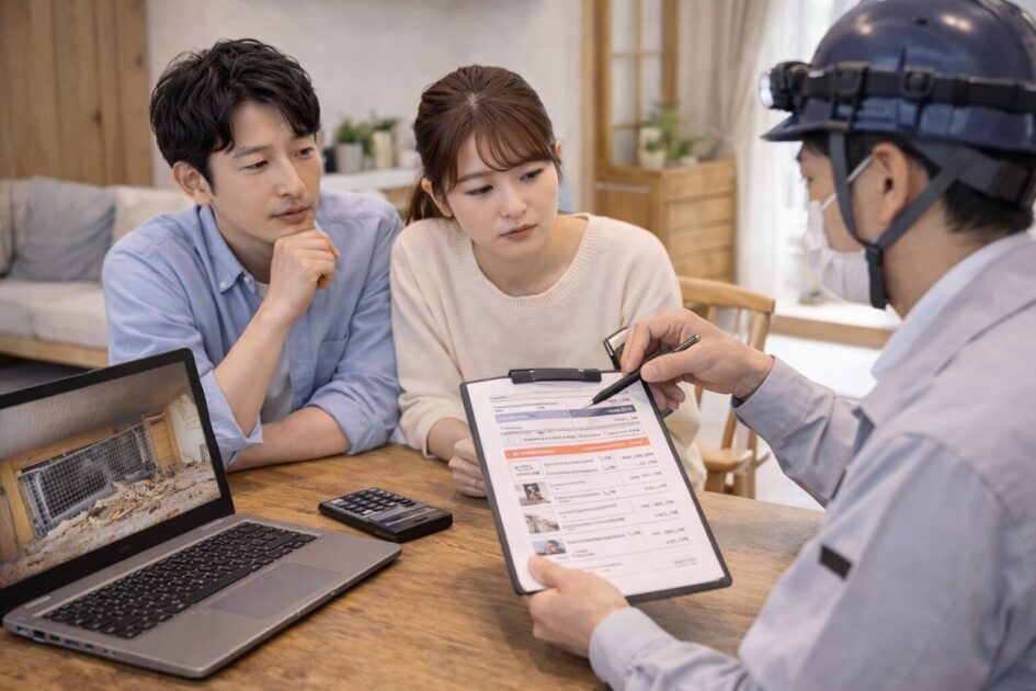 北区のハクビシン駆除の費用相場｜封鎖・清掃まで含めた見方