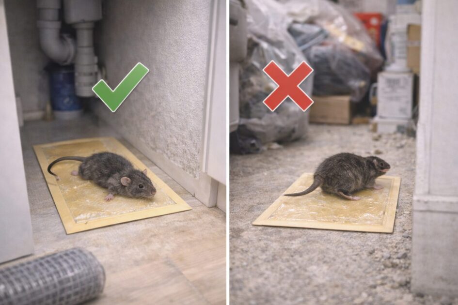 ネズミ駆除の粘着シートが効きやすい場面/効きにくい場面