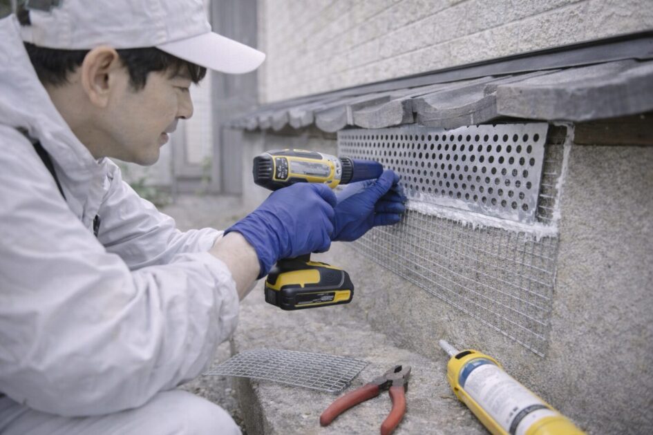 侵入口を止める封鎖のやり方|金網・パンチング等の考え方