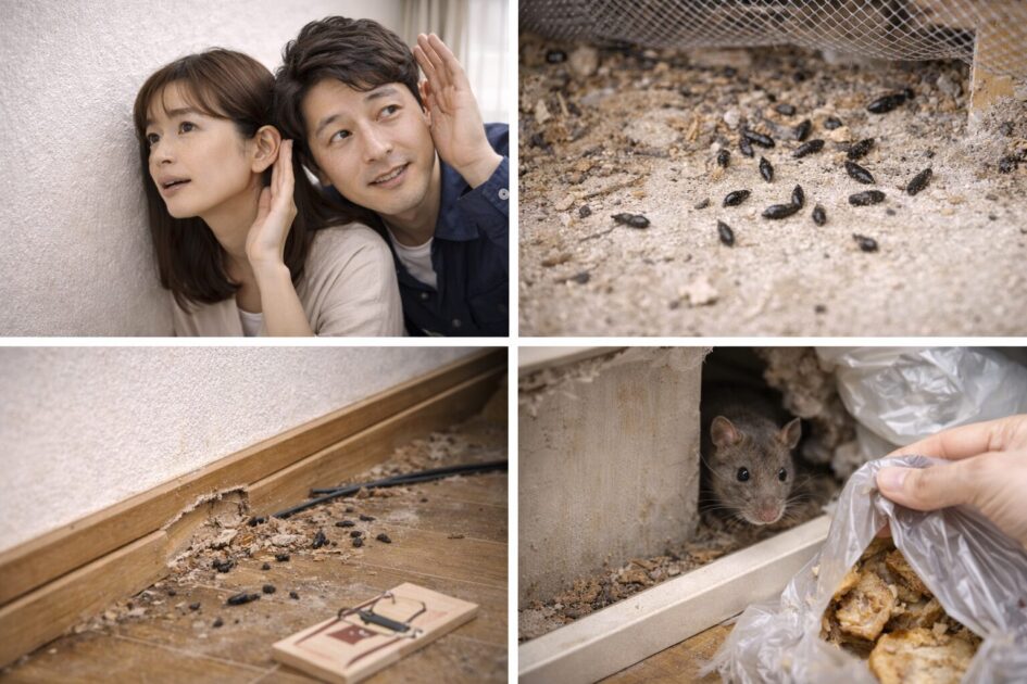 新座市でネズミ被害を疑うサイン｜音・フン・かじり跡・臭い