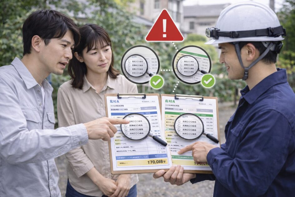 見積もり比較で失敗しないコツ｜同条件にそろえるポイント