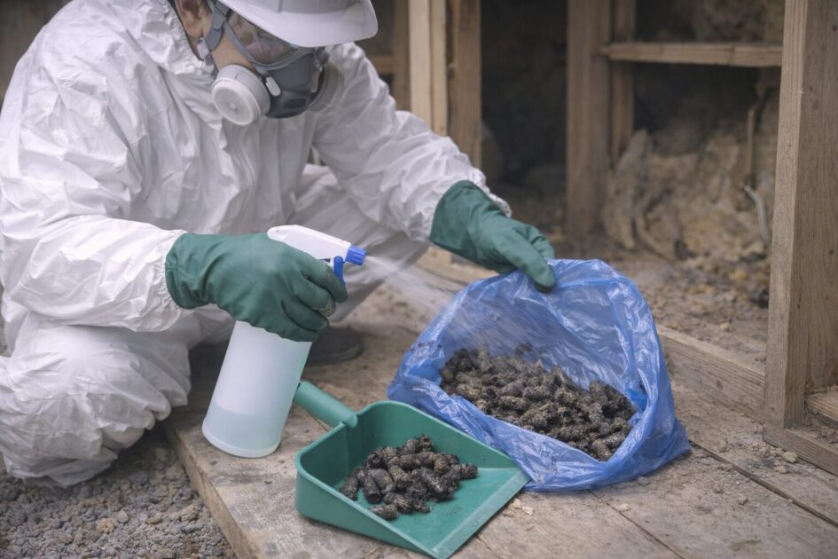 福岡のアライグマ駆除｜フン清掃と消毒の手順（感染症リスクを上げない）
