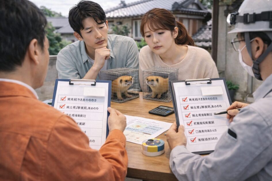 イタチ 駆除 京都市の業者比較|同条件見積のチェックリスト