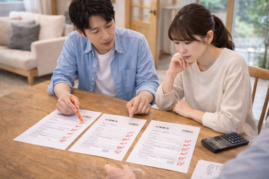 見積もりは同条件でそろえる|比較のチェックリスト